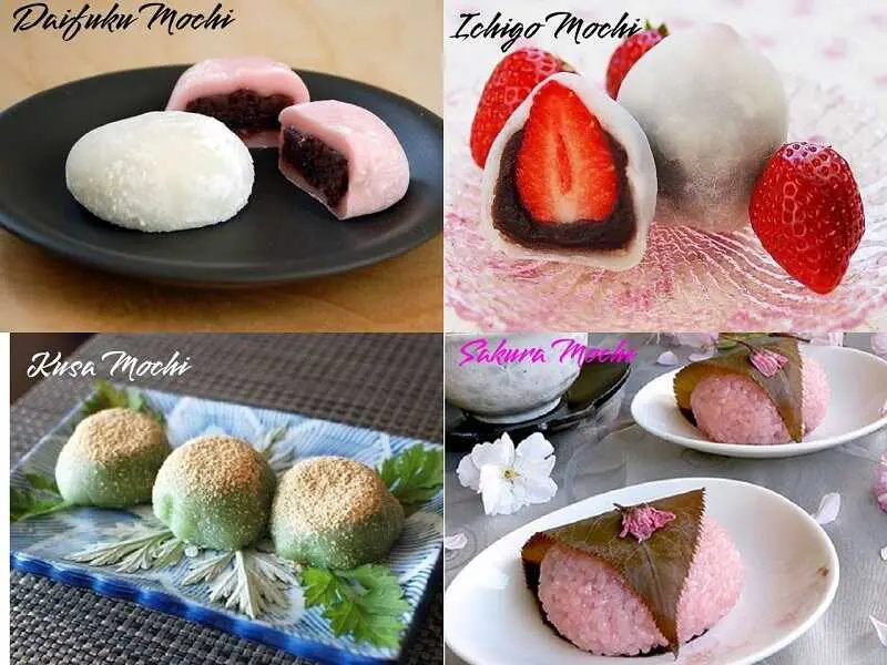 Một số loại bánh Mochi của Nhật Bản